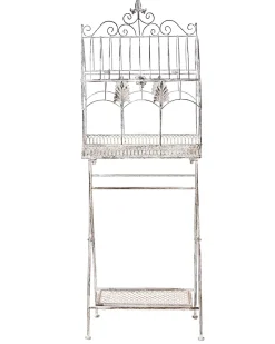 Sæt med 2 reoler SICILY Metal 122/90 cm 43/37 cm Grå