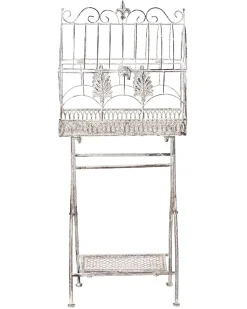 Sæt med 2 reoler SICILY Metal 122/90 cm 43/37 cm Grå