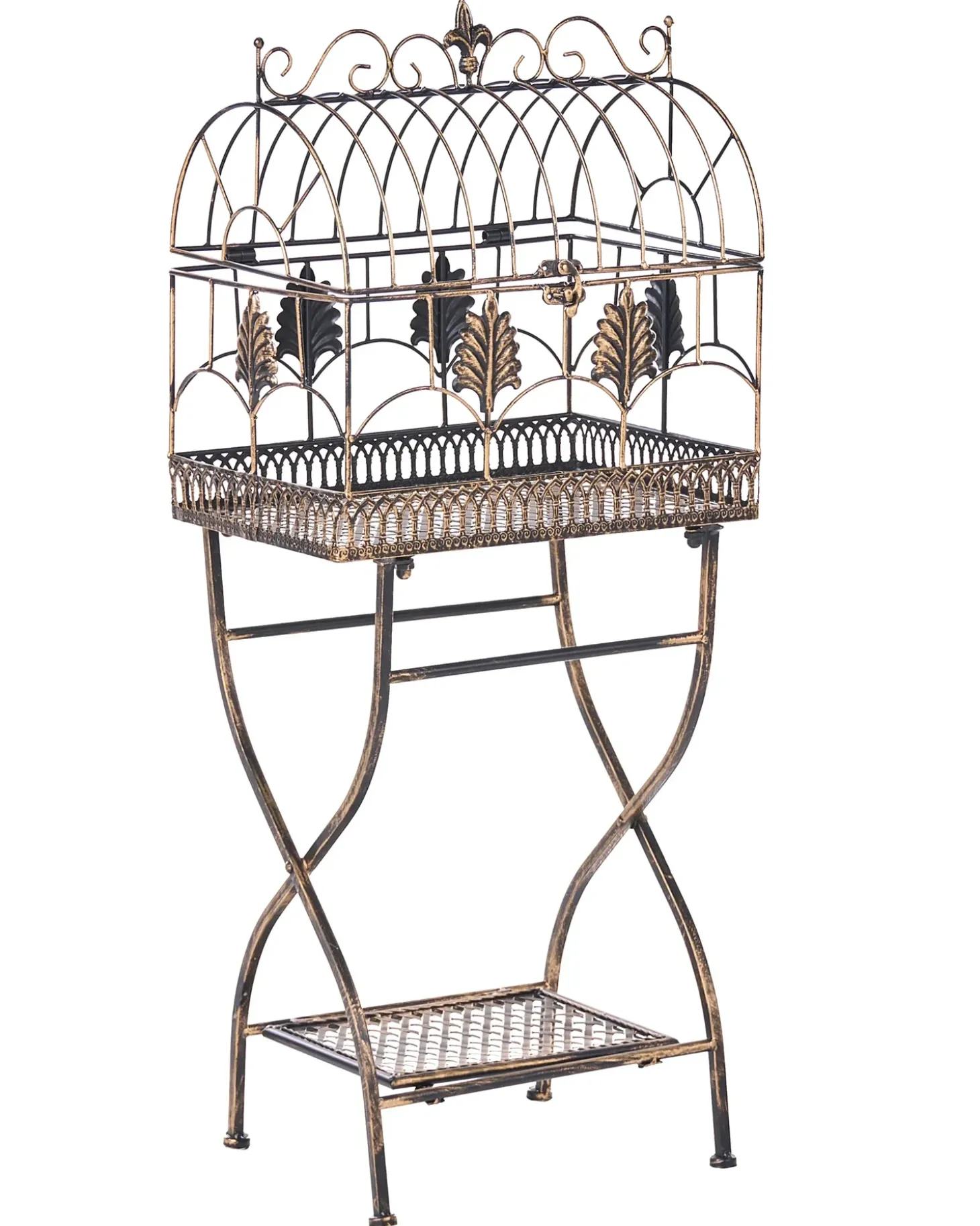 Sæt med 2 reoler SICILY Metal 122/90 cm 43/37 cm Sort