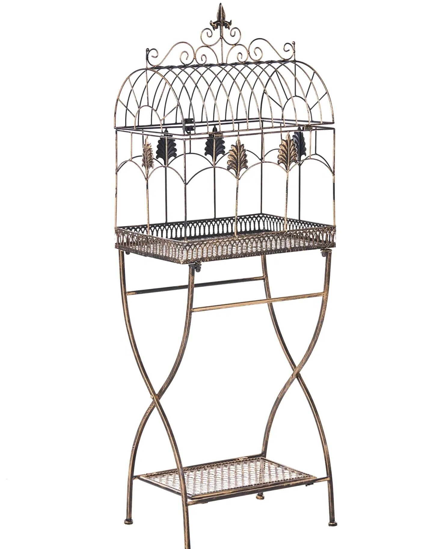Sæt med 2 reoler SICILY Metal 122/90 cm 43/37 cm Sort