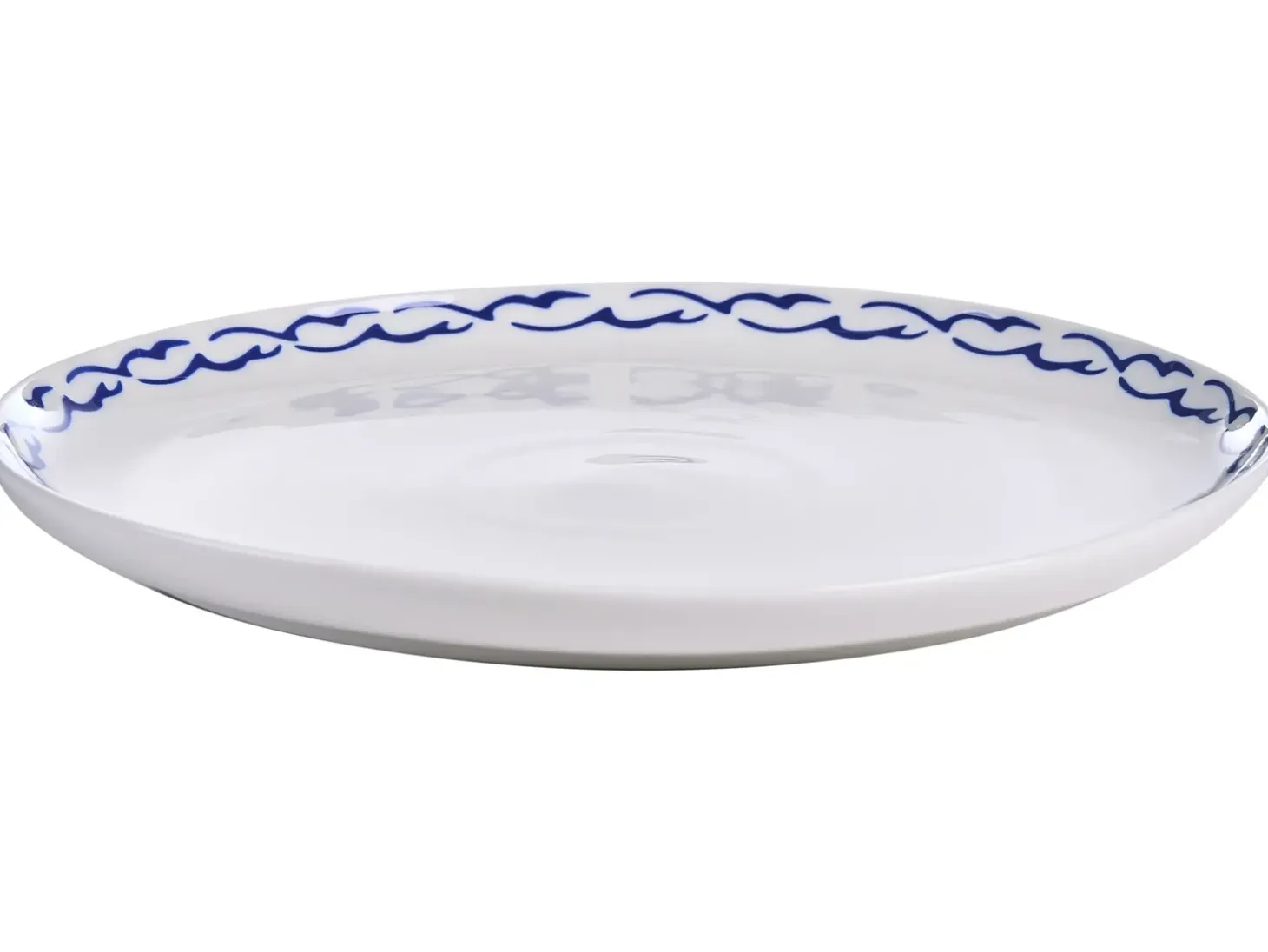 Sæt med 24 stykker service AMCHUR Porcelæn Hvid/blå