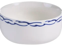 Sæt med 24 stykker service AMCHUR Porcelæn Hvid/blå