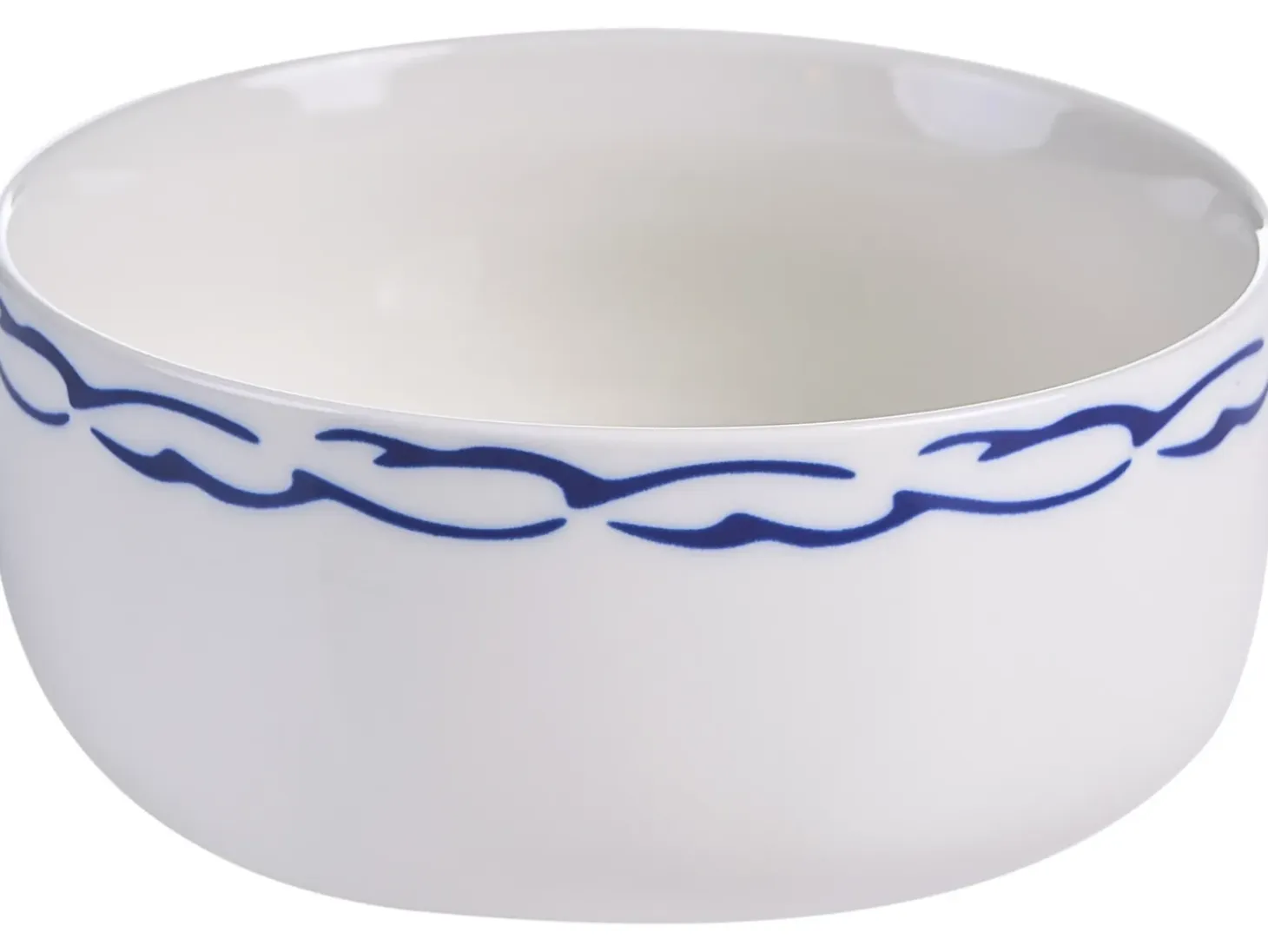 Sæt med 24 stykker service AMCHUR Porcelæn Hvid/blå