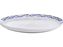 Sæt med 12 stykker service AMCHUR Porcelæn Hvid/blå