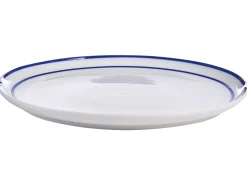 Sæt med 12 stykker service AMCHUR Porcelæn Hvid/blå