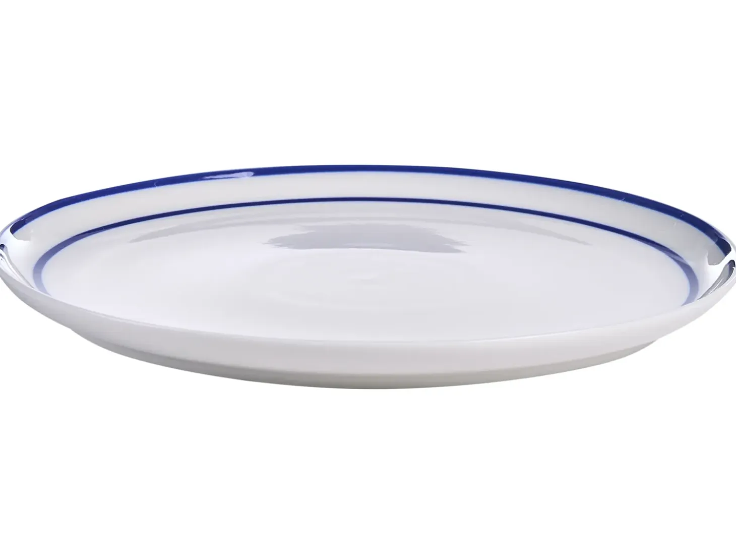 Sæt med 12 stykker service AMCHUR Porcelæn Hvid/blå
