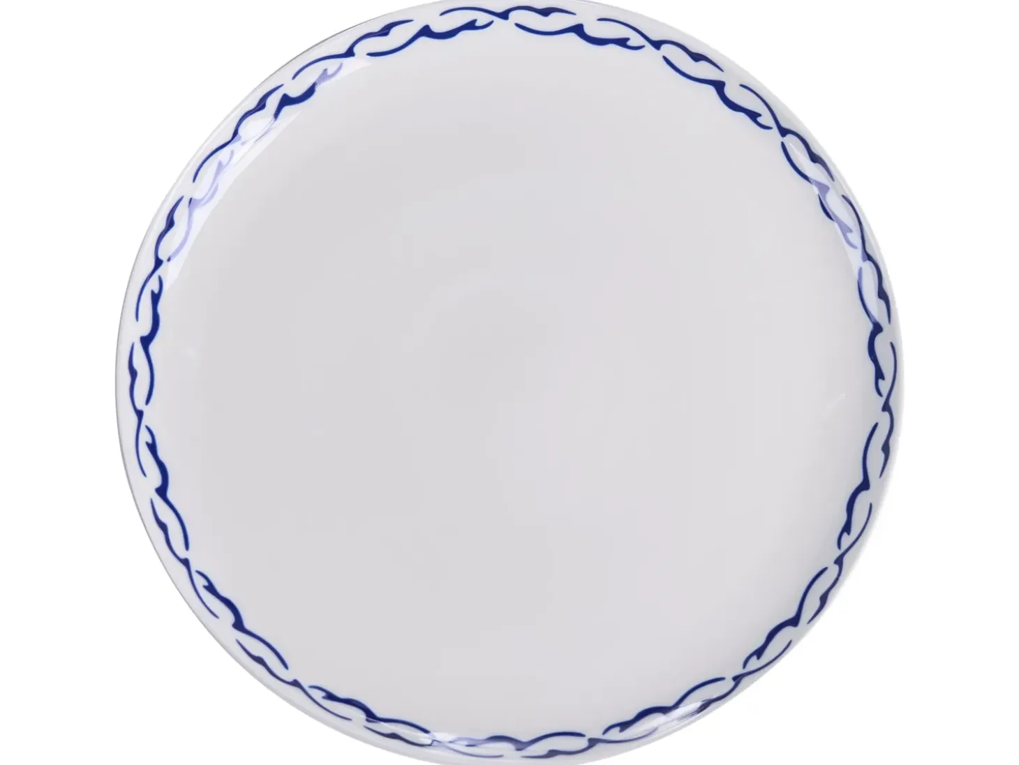 Sæt med 12 stykker service AMCHUR Porcelæn Hvid/blå