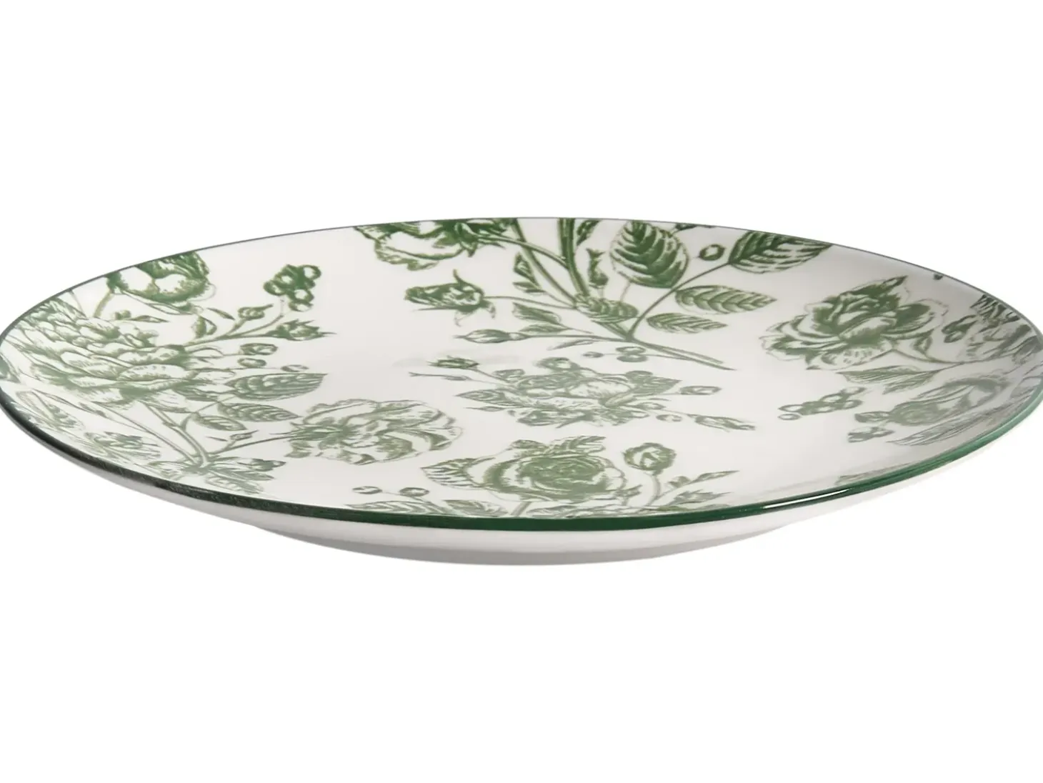Sæt med 24 stykker service BASIL Porcelæn Grøn