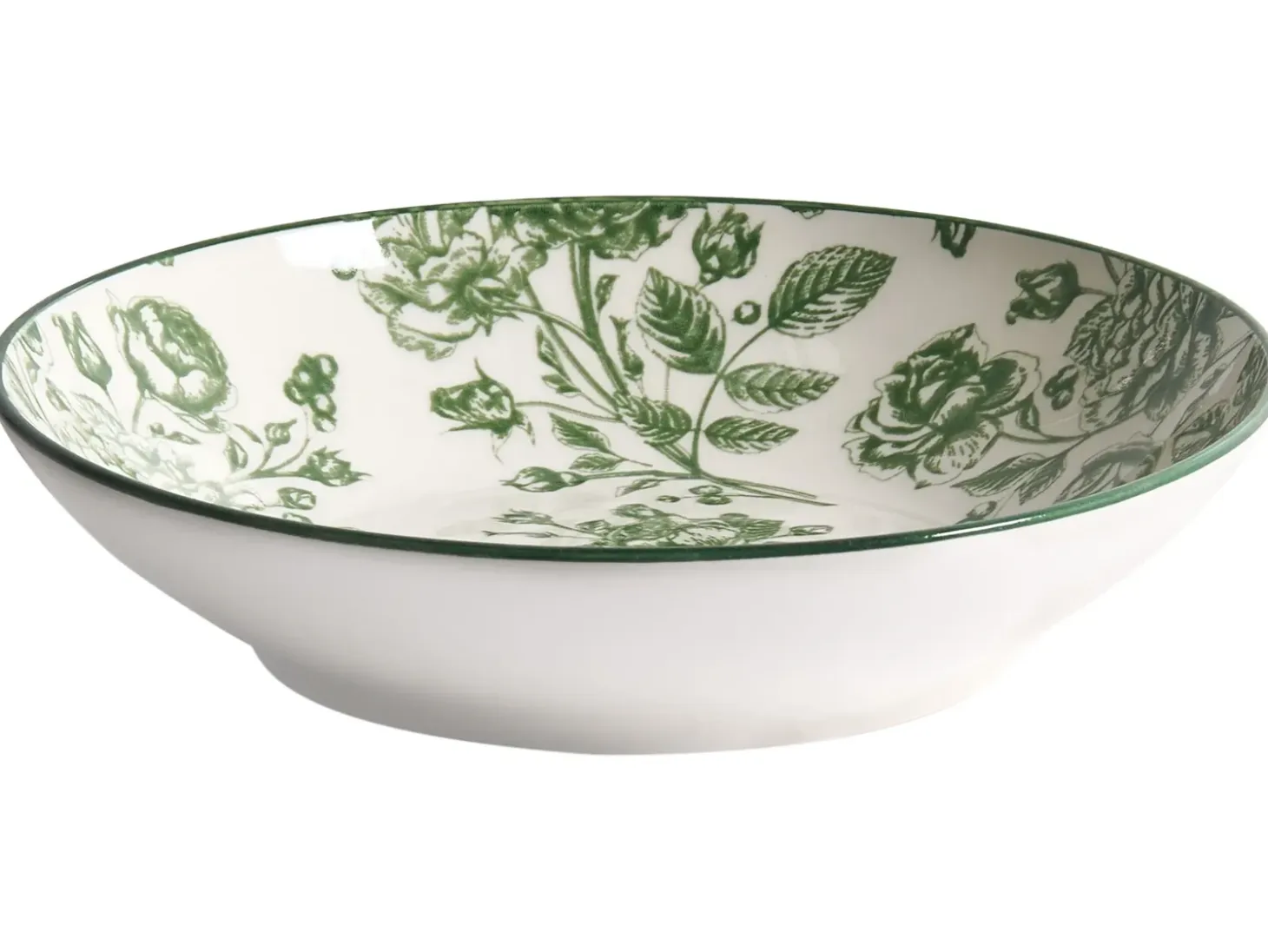 Sæt med 24 stykker service BASIL Porcelæn Grøn