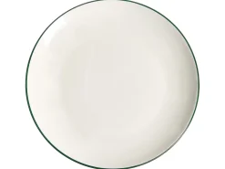 Sæt med 12 stykker service CUMIN Porcelæn Off-white/ Grøn