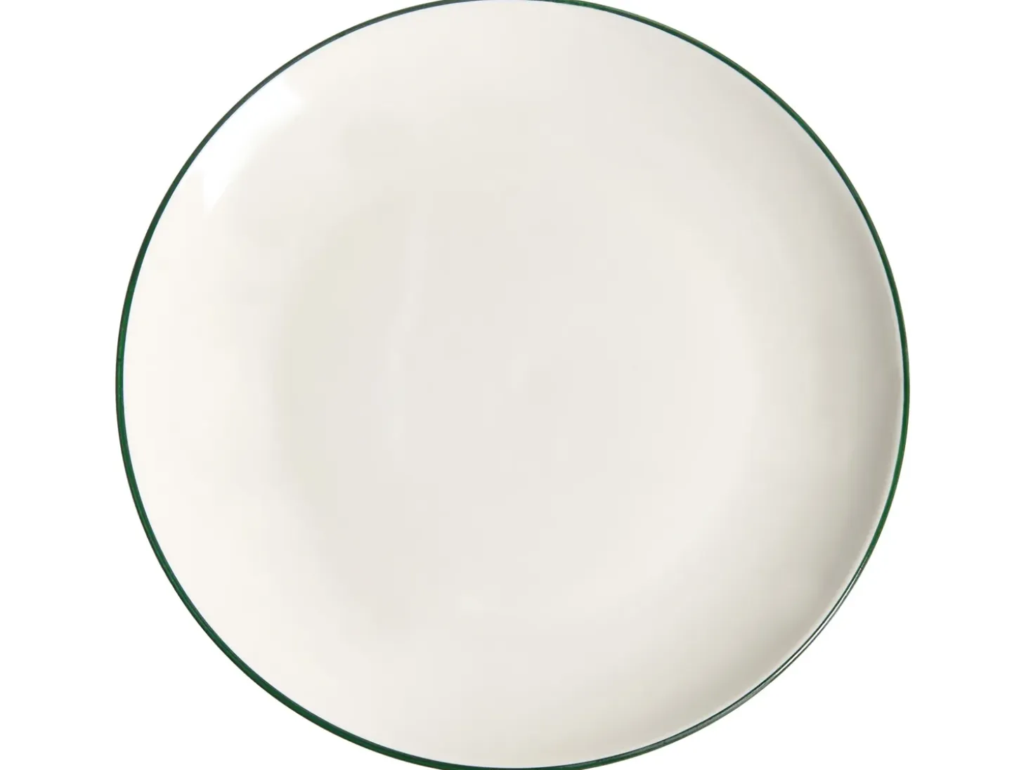Sæt med 12 stykker service CUMIN Porcelæn Off-white/ Grøn