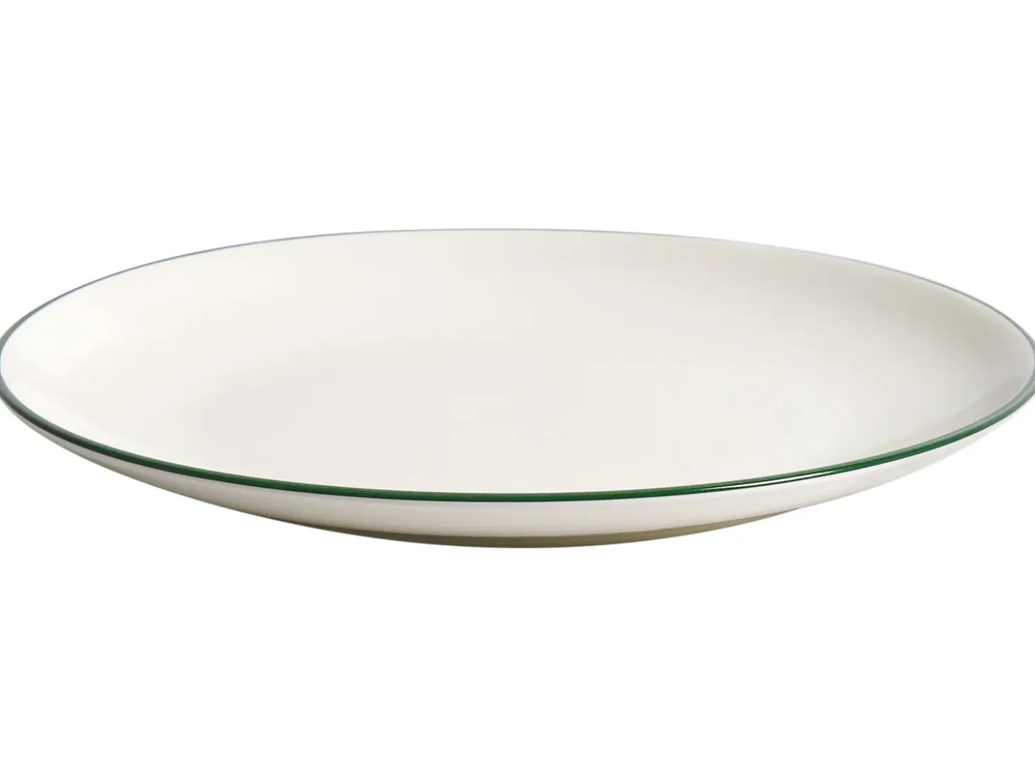 Sæt med 12 stykker service CUMIN Porcelæn Off-white/ Grøn