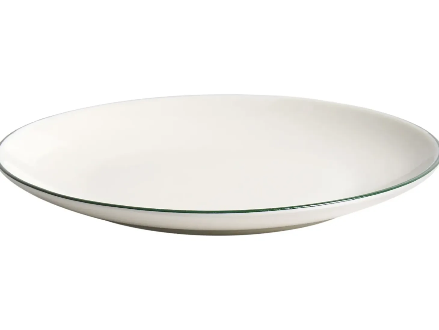 Sæt med 12 stykker service CUMIN Porcelæn Off-white/ Grøn