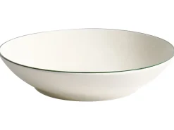 Sæt med 12 stykker service CUMIN Porcelæn Off-white/ Grøn
