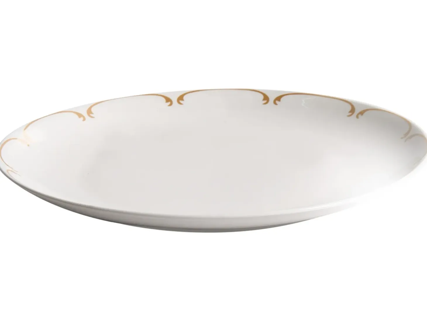 Sæt med 12 stykker service CHAROLI Porcelæn Hvid/guld