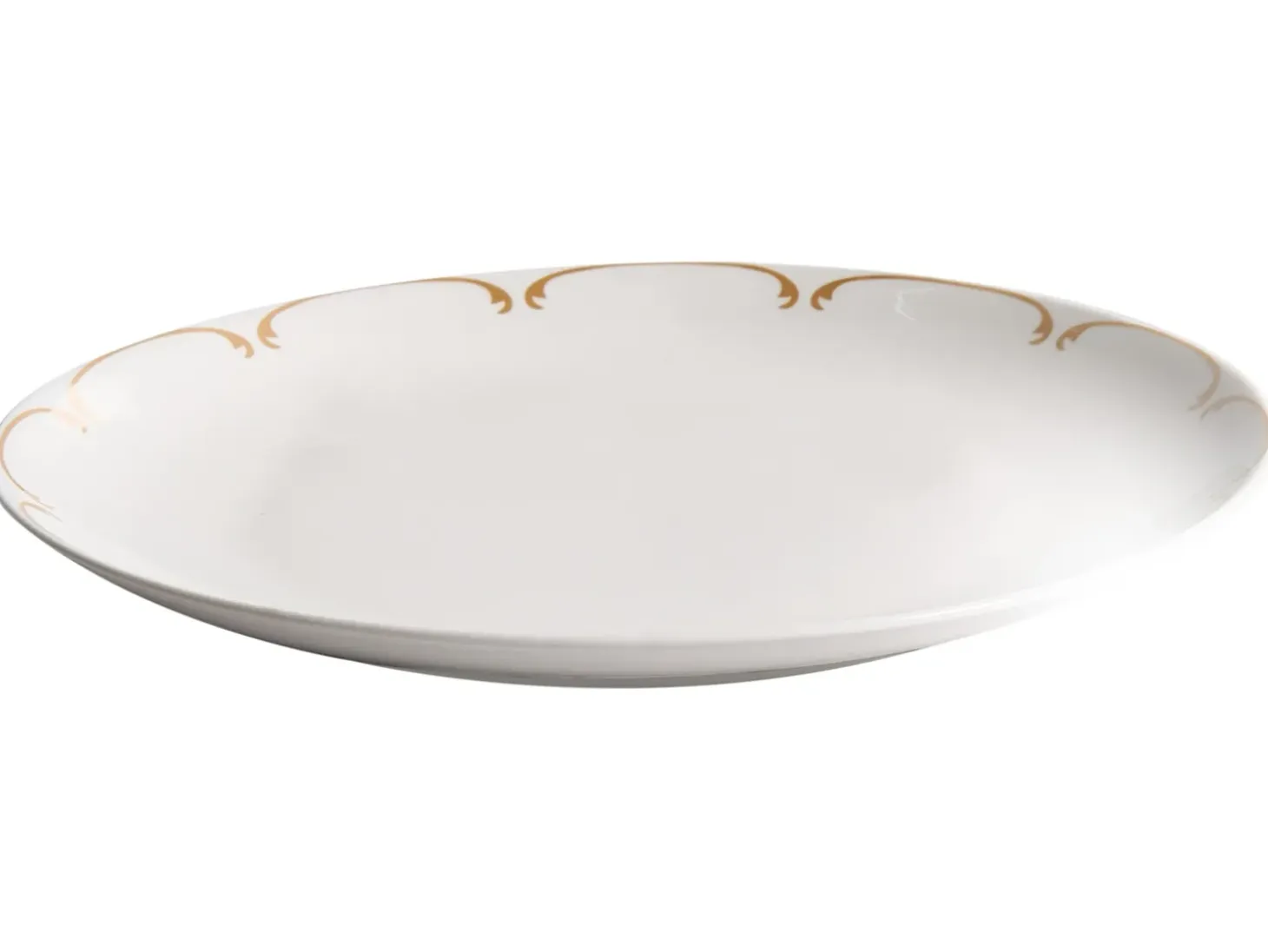 Sæt med 12 stykker service CHAROLI Porcelæn Hvid/guld