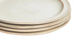 Sæt med 12 stykker service CHIVES Stentøj Lys Beige