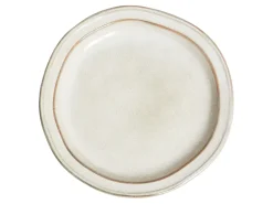 Sæt med 12 stykker service CHIVES Stentøj Lys Beige