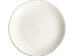 Sæt med 12 stykker service CUMIN Porcelæn Off-White/ Guld
