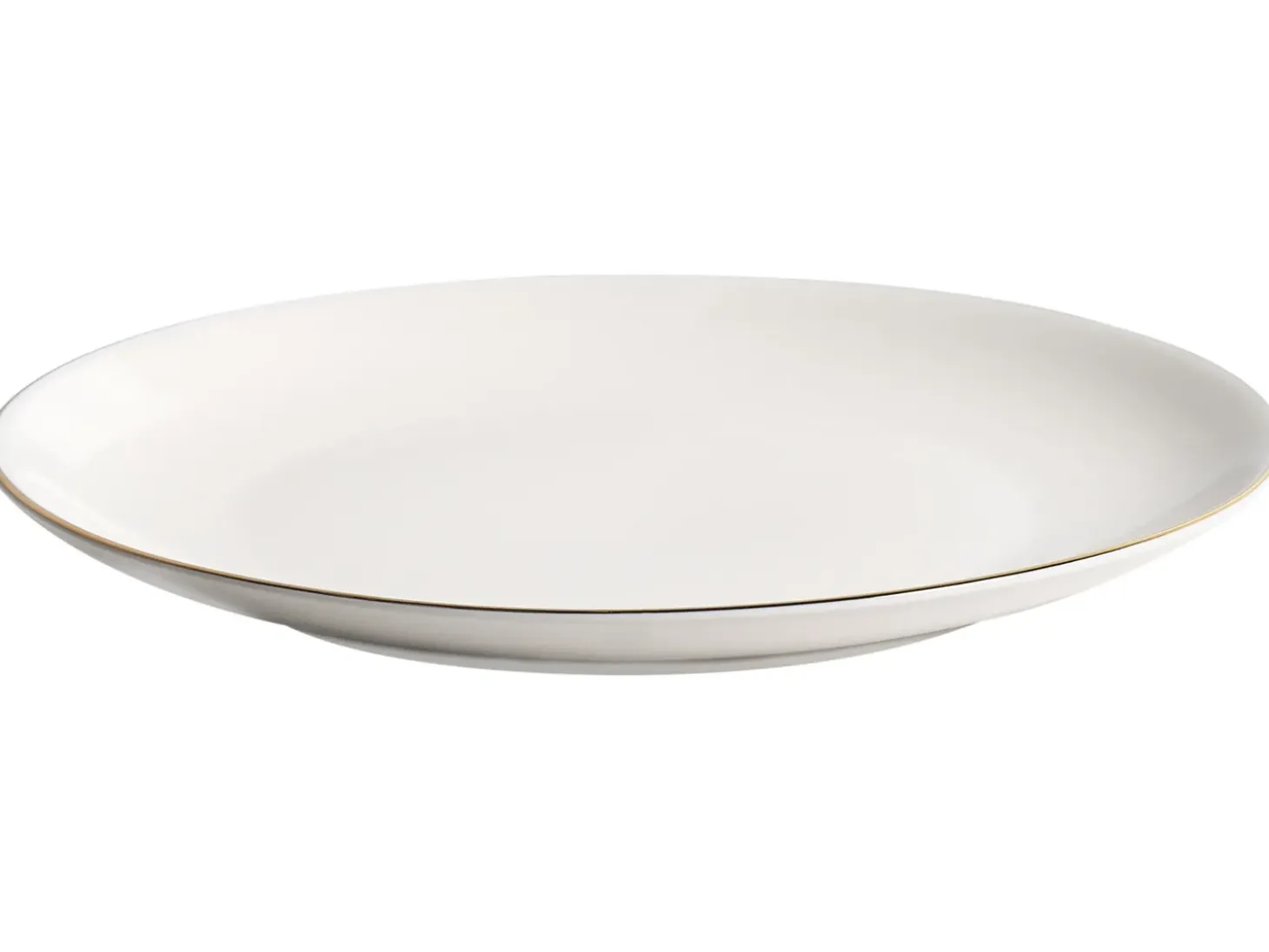Sæt med 12 stykker service CUMIN Porcelæn Off-White/ Guld