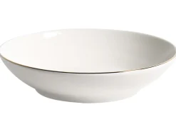 Sæt med 12 stykker service CUMIN Porcelæn Off-White/ Guld