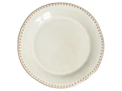 Sæt med 24 stykker service CHERVIL Stentøj Lys Beige