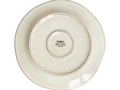 Sæt med 24 stykker service CHERVIL Stentøj Lys Beige