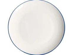 Sæt med 24 stykker service CUMIN Porcelæn Off-White/ Blå
