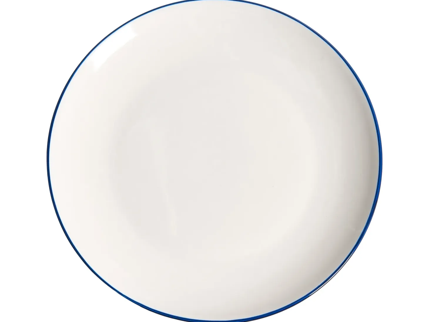 Sæt med 24 stykker service CUMIN Porcelæn Off-White/ Blå