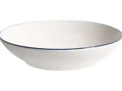Sæt med 24 stykker service CUMIN Porcelæn Off-White/ Blå