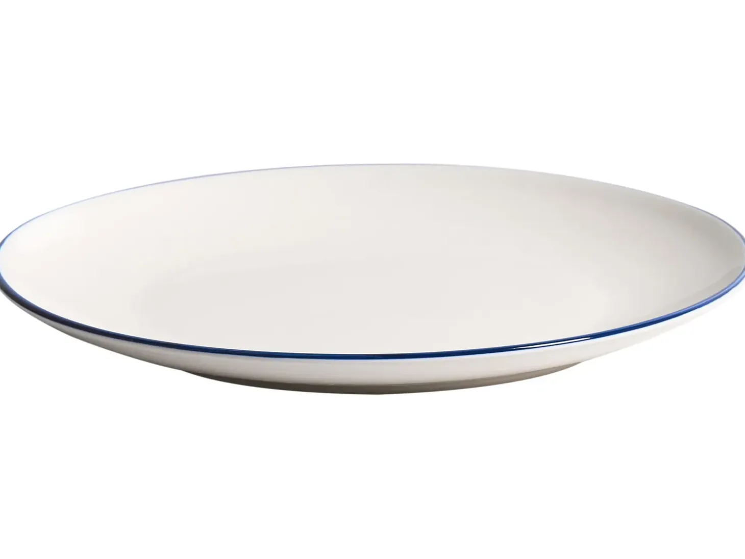 Sæt med 24 stykker service CUMIN Porcelæn Off-White/ Blå