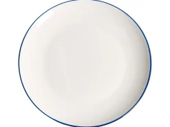 Sæt med 24 stykker service CUMIN Porcelæn Off-White/ Blå