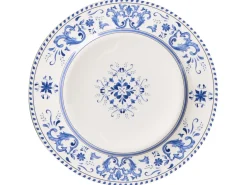 Sæt med 24 stykker service GALANGAL Porcelæn Hvid/blå