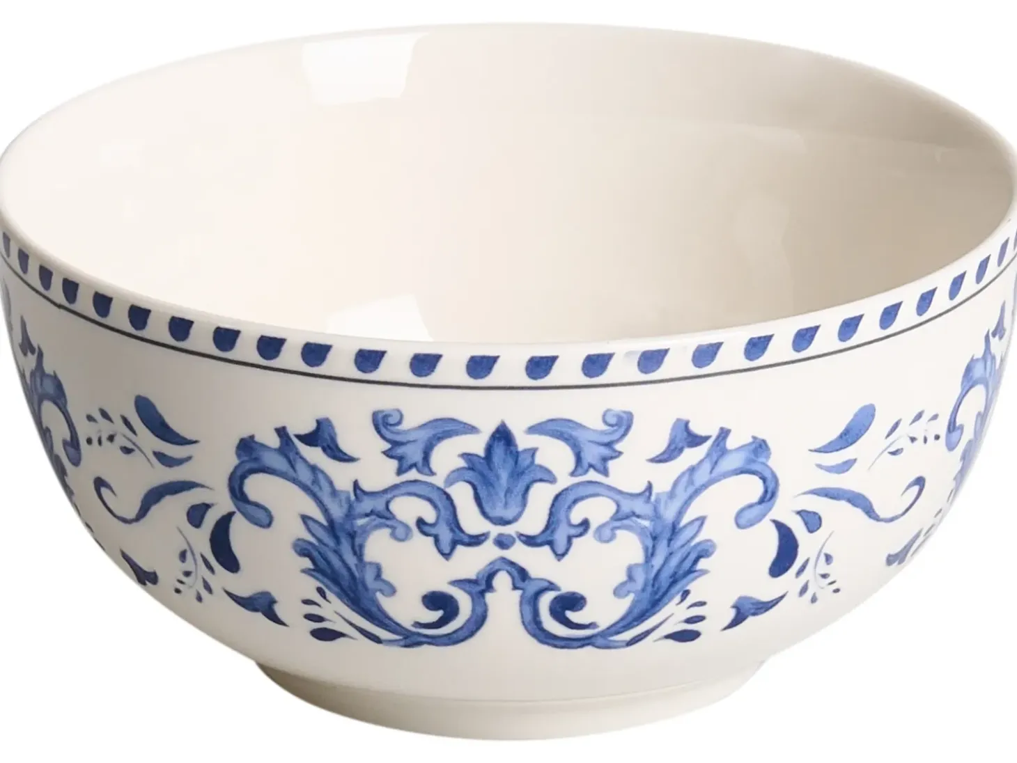 Sæt med 24 stykker service GALANGAL Porcelæn Hvid/blå