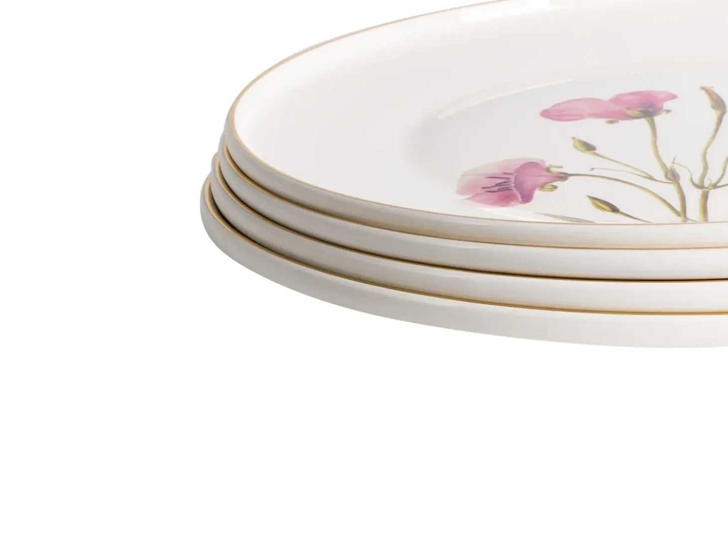 Sæt med 12 stykker service HYSSOP Porcelæn Hvid