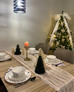 Sæt med 12 stykker service SAFFRON Porcelæn Hvid