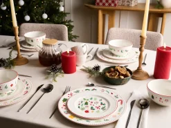 Sæt med 12 stykker service SAFFRON Porcelæn Hvid