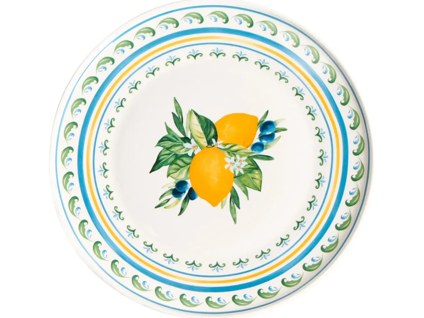Sæt med 24 stykker service TARRAGON Porcelæn Hvid/ Grøn