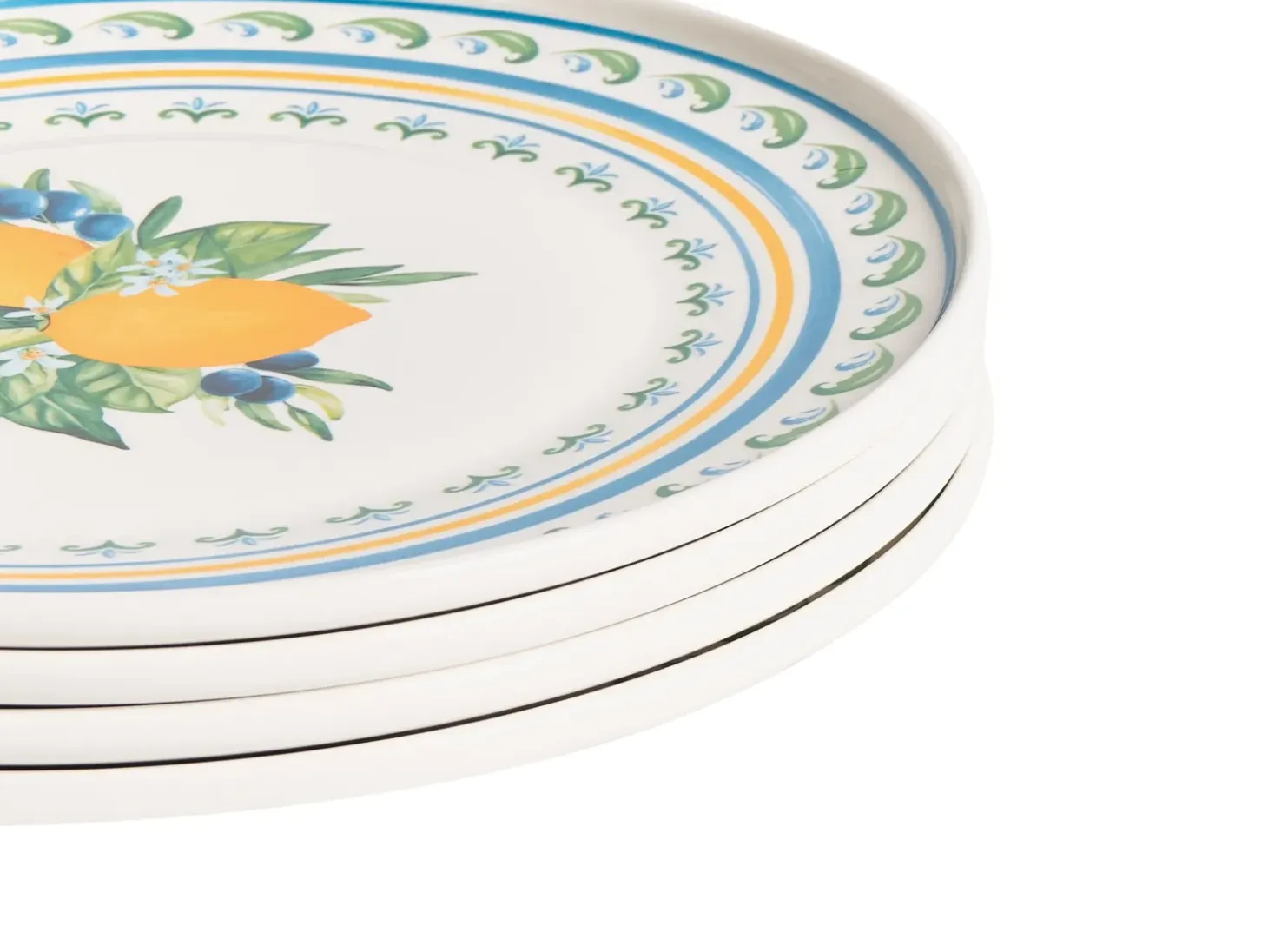 Sæt med 24 stykker service TARRAGON Porcelæn Hvid/ Grøn