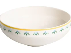 Sæt med 12 stykker service TARRAGON Porcelæn Hvid/ Grøn