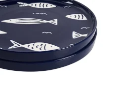 Sæt med 16 stykker spisestel TAMARIND Porcelæn Hvid/blå
