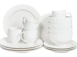 Sæt med 16 stykker spisestel COWSLIP Porcelæn Hvid
