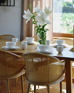 Sæt med 16 stykker spisestel COWSLIP Porcelæn Hvid