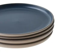 Sæt med 16 stykker spisestel NUTMEG Stentøj Beige/ Blå