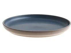 Sæt med 16 stykker spisestel NUTMEG Stentøj Beige/ Blå