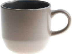 Sæt med 16 stykker spisestel NUTMEG Stentøj Sort/beige