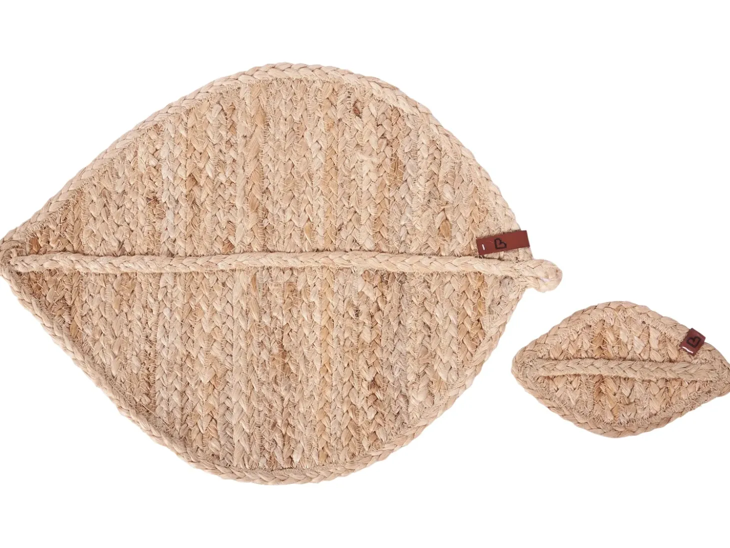 Sæt med dækkeservietter og bordskånere PEPPERLEAF Jute Naturlig
