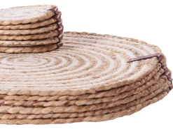 Sæt med dækkeservietter og bordskånere QUININE Jute Naturlig