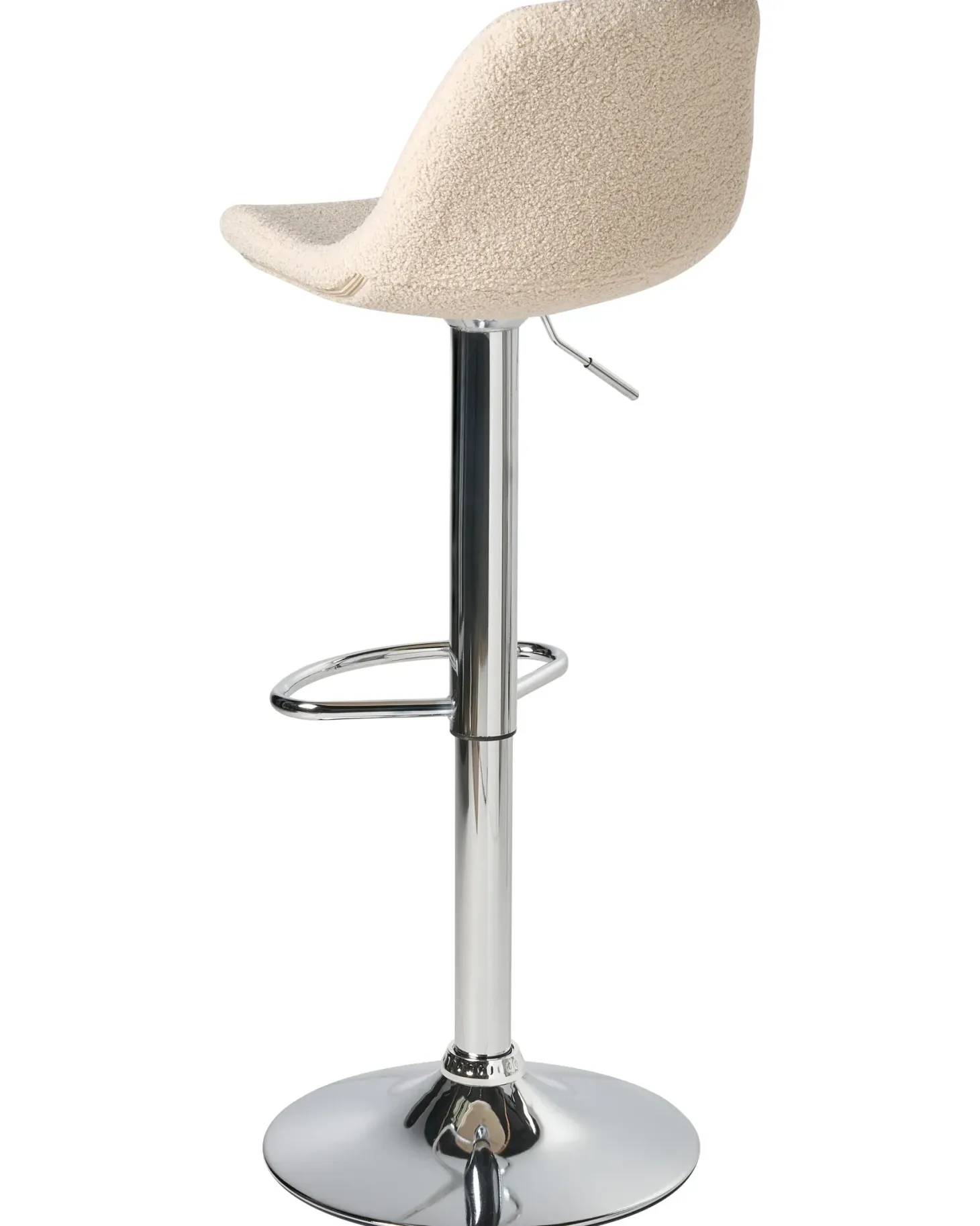 Sæt af 2 barstole KAHLA Boucle Lys Beige