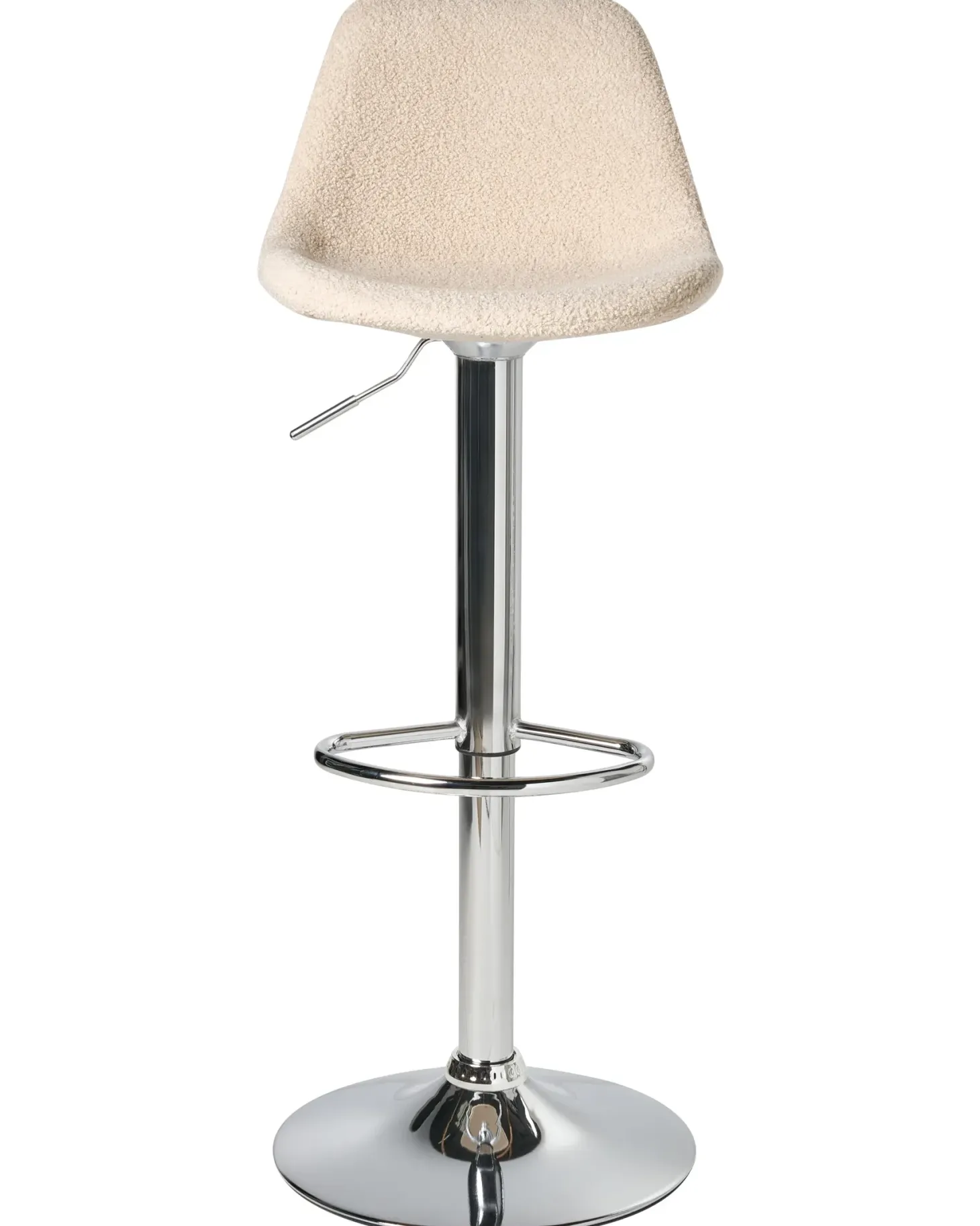 Sæt af 2 barstole KAHLA Boucle Lys Beige